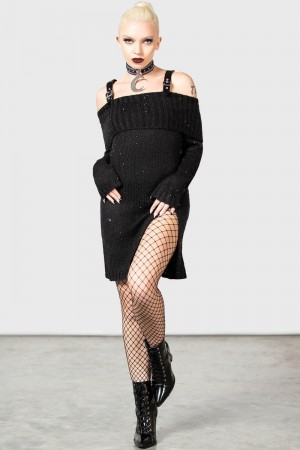 Killstar Achylsa Vestido Negros | 04169-FWPB