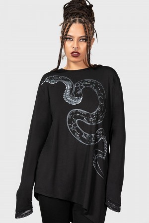 Killstar Aniliidae Top Negros | 68275-OZKN