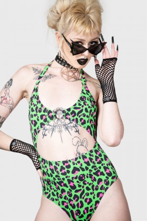 Killstar Animal Swimsuit Verdes | 96371-JADQ