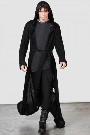 Killstar Apparitions Long Cardigan Negros | 46389-ELKA