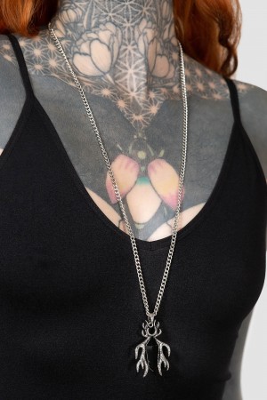 Killstar Astrella Necklace Plateados | 53084-QANJ