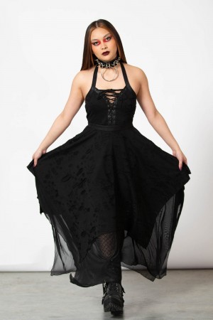 Killstar Badlands Vestido Negros | 16894-ROXC