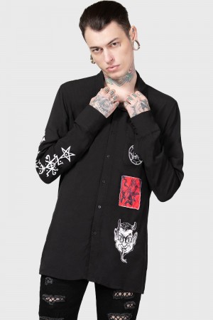 Killstar Barabtos Shirt Negros | 13647-YRCQ