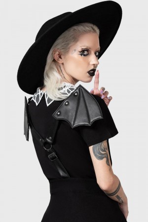 Killstar Bat Dreams Vestido Negros | 18576-WIMU