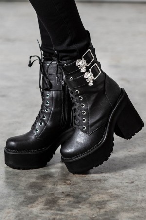 Killstar Belfry Boots Negros | 01689-WTDN