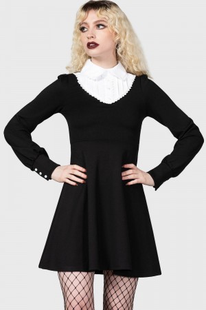 Killstar Bethany Brutal Vestido Negros | 87653-FKDN
