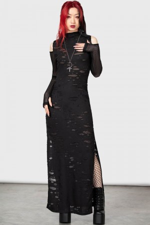 Killstar Biters Maxi Vestido [B] Negros | 56408-BVGY