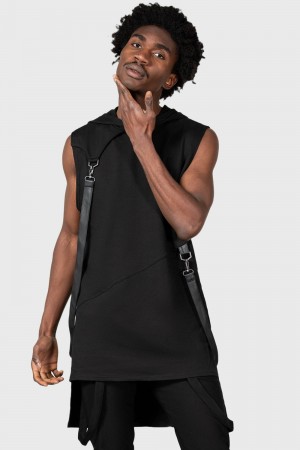 Killstar Blayze Encapuchado Vest Negros | 71850-YHFN