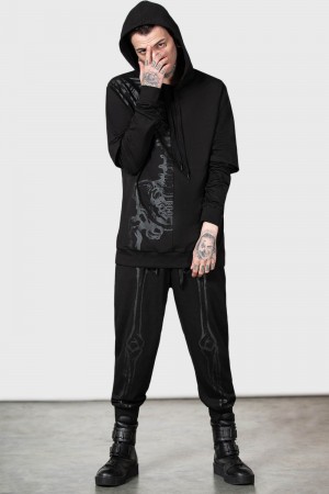 Killstar Bone Idle Joggers Negros | 13204-WUYK