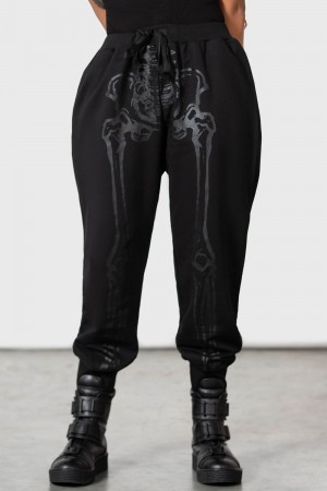 Killstar Bone Idle Joggers Negros | 48297-CFNK