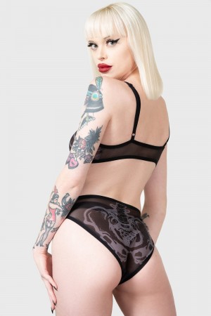 Killstar Boneyard Panty Negros | 61038-JOWV
