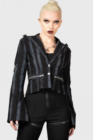 Killstar Burlesque Babe Blazer Negros | 60374-CMFW