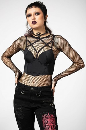 Killstar Cage Effect Bra Negros | 28376-RLZU