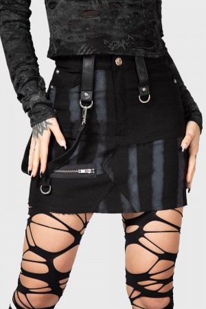 Killstar Carnevil Skirt Negros | 38247-XQLY