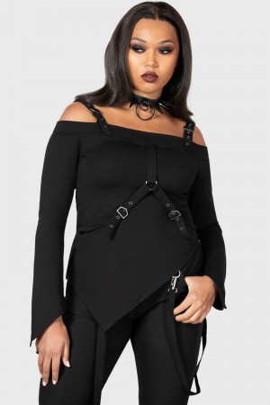 Killstar Cell Of Anarchy Top Negros | 62495-FPAC