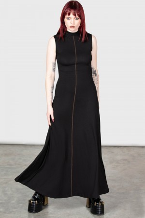 Killstar Ceremonies Vestido Negros | 60314-DNUE