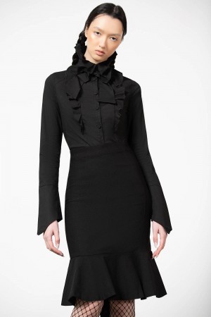 Killstar Chantra Pencil Skirt Negros | 93647-QXCI