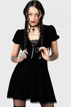 Killstar Consolation Vestido Negros | 23671-INUT