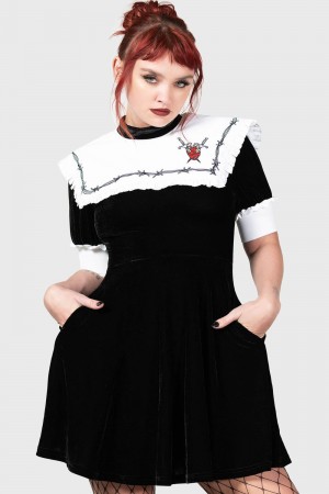 Killstar Cora Vestido Negros | 58263-PDRU