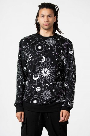 Killstar Corvus Lounge Sweatshirt Negros | 94163-IFQL