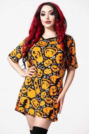 Killstar Creep It Real T-Shirt Negros | 31589-PJOC