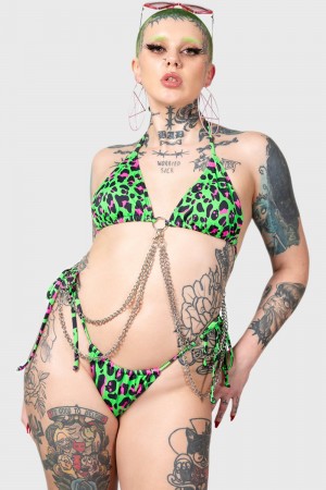 Killstar Crue Bikini Verdes | 57640-DRKI