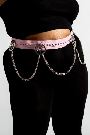 Killstar Curses Belt [PASTEL PINK] [PLUS] Rosas | 64058-FVDP