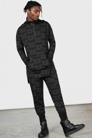Killstar Cyborg Cell Oversized Hoodie Negros | 64758-AVWG
