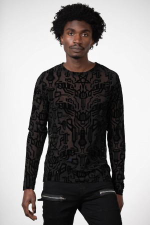 Killstar Cyborg Mesh Top Negros | 53946-QKYZ