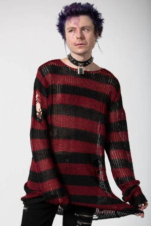 Killstar Dahlia Knit Sueter Rojos | 81029-VUOM