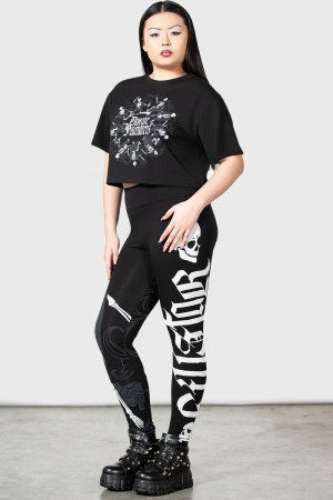Killstar Danse Macabre Leggings Negros | 76854-YMNG