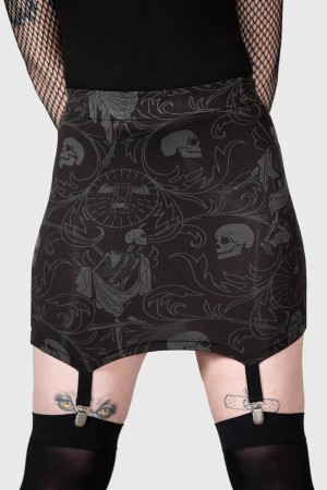 Killstar Danse Mini Skirt Negros | 21873-AQXP