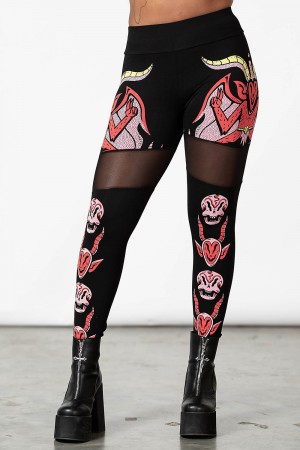 Killstar Daredevil Leggings Negros | 68024-IKWV