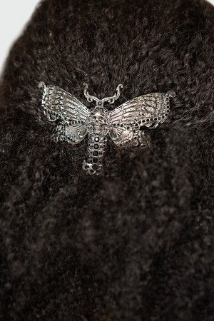 Killstar Death Moth Barrette [S] Plateados | 84125-GXWL