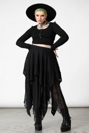 Killstar Death Valley Skirt Negros | 72564-NDKM
