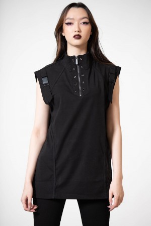 Killstar Deux Ex Sin Manga Top Negros | 69804-QCDW