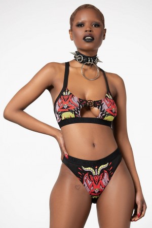 Killstar Devil Incarnate Bralet Negros | 06234-TNWL