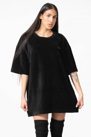 Killstar Devil's Laze T-Shirt Negros | 24635-CXNH