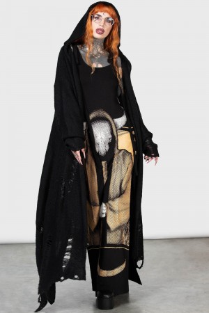 Killstar Dismay Maxi Vestido Negros | 91354-AMUO