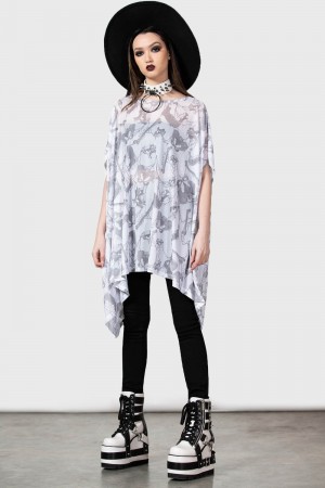 Killstar Dominina Tunic Blancos | 27958-OWDZ