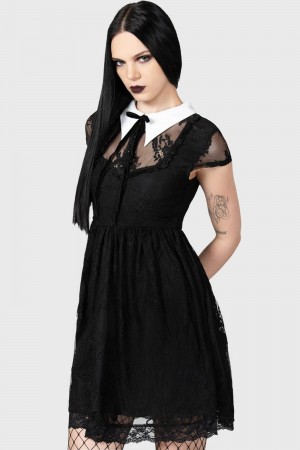 Killstar Dreadful Babydoll Vestido Negros | 15962-WBFU