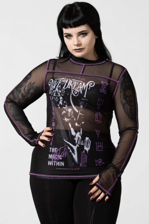 Killstar Dream Mesh Top Negros | 97821-VMUR