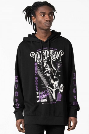 Killstar Dream Oversized Hoodie Negros | 96824-NFTR