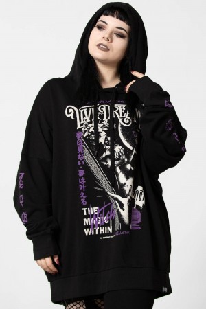 Killstar Dream Oversized Hoodie Negros | 31960-KVYE