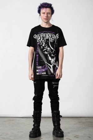 Killstar Dream T-Shirt Negros | 18302-RUXM