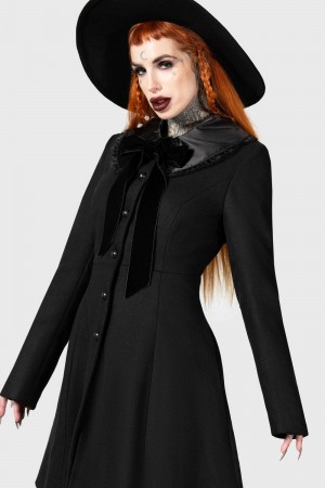 Killstar Druantia Coat Negros | 65318-JFHS