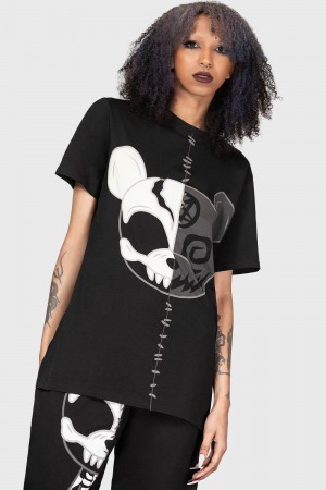 Killstar Duplexity: Relic T-Shirt Negros | 73149-AXJH