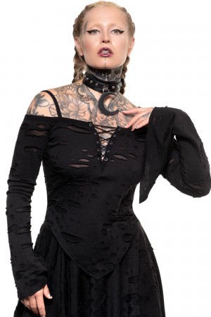 Killstar Dust Devil Top Negros | 46315-RXOY