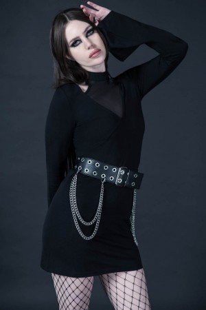Killstar Dyssodya Vestido Negros | 16507-YPGU