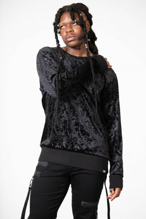 Killstar Ealhswith Sweatshirt Negros | 95142-SPDB